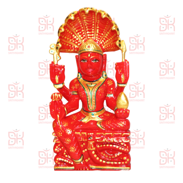 SAMYAG JAIN UPKARAN BHANDAR PRESENTS 11 INCH RED PADNAVATI MATA BEST FOR GRUH MANDIR DARSHNIYA PRATIMA FOR MAHARAJ SAHEB USE 4.5 INCH WIDTH 1.5 KG WEIGHT APPROX