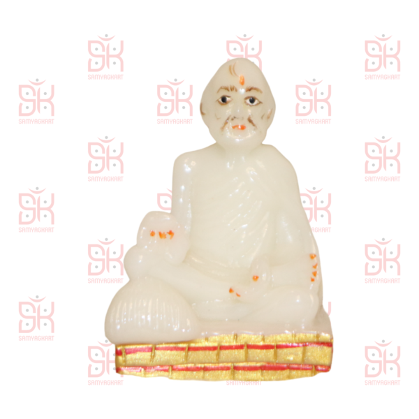 samyag jain upkaran bhandar presents 3'' italian dust marble RAJENDRA SURISHWARJI MAHARAJ SAHEB PRATIMS 3'' INCH SIZE DARSHANIYA MURTI