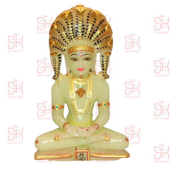 SAMYAG JAIN UPKARAN BHANDAR PRESENTS 7 INCH RADIUM PARSHWANATH PRATIMA