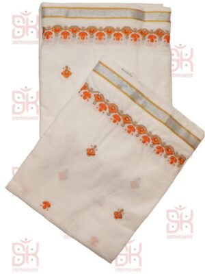 samyag jain upkaran bhandar presents mens work pooja jod best for personal use semi work pooja jod 4 meter dhoti 2.75 meterkhes pure cotton contact for more information 9558945109