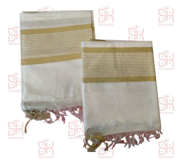 SAMYAG JAIN UPKARAN BHANDAR PRESENTS VISIT OUR SITE WWW.SAMYAGKART.IN New pure kosa silk pooja jod⭐️ • Material - kosa silk • High quality kosa silk material • Available in 10 colors • Dhoti 4.5 mts khes 3mts New and fresh colors available 😍 CONTACT FOR MORE INFORMATION 9558945109