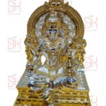 SAMYAG JAIN UPKARAN BHANDAR PRESENTS DIWALI SPECIAL LAKSHMIJI COMBO MADE WITH IMPORTED METAL MADE WITH HEAVY MATERIAL BEST QUALITY BEST FOR GIFTING BEST FOR NEW HOME BEST FOR YOUR PERSONAL MANDIR BOOK FAST SIZE - 5 inch total with singhasan 4 inch pratima ji size