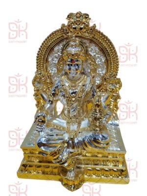 SAMYAG JAIN UPKARAN BHANDAR PRESENTS DIWALI SPECIAL LAKSHMIJI COMBO MADE WITH IMPORTED METAL MADE WITH HEAVY MATERIAL BEST QUALITY BEST FOR GIFTING BEST FOR NEW HOME BEST FOR YOUR PERSONAL MANDIR BOOK FAST SIZE - 5 inch total with singhasan 4 inch pratima ji size