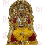 SAMYAG JAIN UPKARAN BHANDAR PRESENTS DIWALI SPECIAL ganpati ji COMBO MADE WITH IMPORTED METAL MADE WITH HEAVY MATERIAL BEST QUALITY BEST FOR GIFTING BEST FOR NEW HOME BEST FOR YOUR PERSONAL MANDIR BOOK FAST SIZE - 5 inch total with singhasan 4 inch pratima ji size