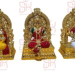 SAMYAG JAIN UPKARAN BHANDAR PRESENTS DIWALI SPECIAL LAKSHMI DEVI SARASWATI DEVI GANPATI BAPA COMBO MADE WITH IMPORTED METAL MADE WITH HEAVY MATERIAL BEST QUALITY BEST FOR GIFTING BEST FOR NEW HOME BEST FOR YOUR PERSONAL MANDIR BOOK FAST SIZE - 5 inch total with singhasan 4 inch pratima ji size