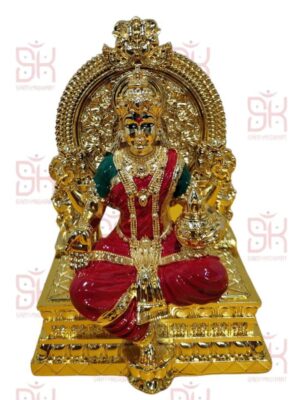 SAMYAG JAIN UPKARAN BHANDAR PRESENTS DIWALI SPECIAL lakshmi ji MADE WITH IMPORTED METAL MADE WITH HEAVY MATERIAL BEST QUALITY BEST FOR GIFTING BEST FOR NEW HOME BEST FOR YOUR PERSONAL MANDIR BOOK FAST SIZE - 5 inch total with singhasan 4 inch pratima ji size
